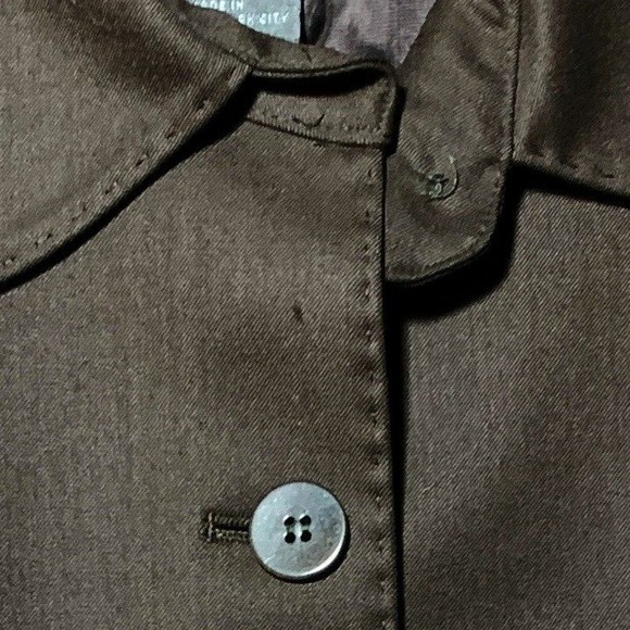 Lafayette 148 Blazer Sz 6 Wool Blend Brown Pockets Lined Jacket Stretch USA Made - Picture 14 of 14